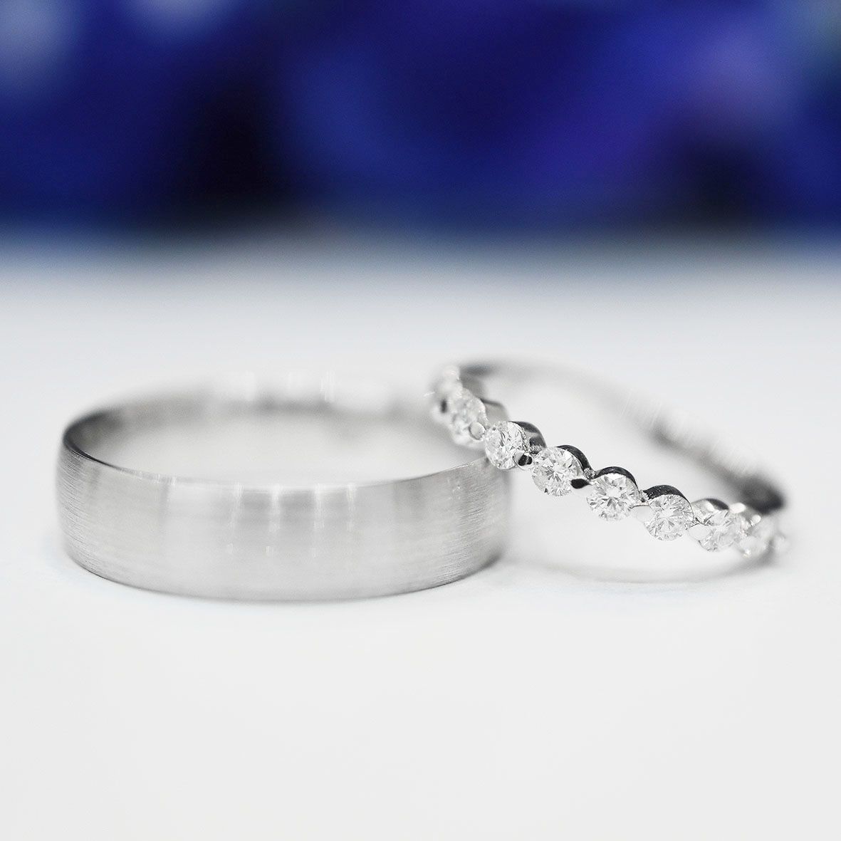 One Prong Wedding Band