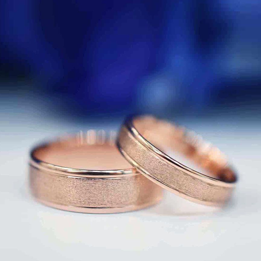 Matte Rose Gold Rings