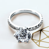 Étoilée Seis Uñas Redondo 3CT