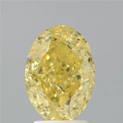 3.01ct Oval Natural Diamond (Colour Fancy Intense Yellow, Clarity VVS2, GIA Certified)