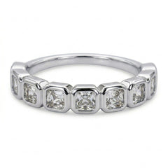 Asscher Diamond Bezel Band 1.35 CTW
