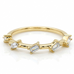 Baguette 5 Diamond Band (Alianza Baguette 5 Diamantes 0.50 CTW)