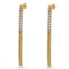 Cascade Diamond Earrings (Aretes Cascada con Diamante)