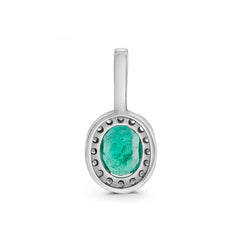 Ellipse Emerald & Diamond Pendant