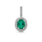 Ellipse Emerald & Diamond Pendant