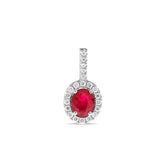 Ellipse Ruby & Diamond Pendant