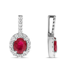Ellipse Ruby & Diamond Pendant