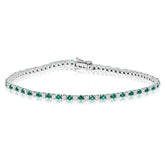 Evert Emerald & Diamond Tennis Bracelet 2 CTW