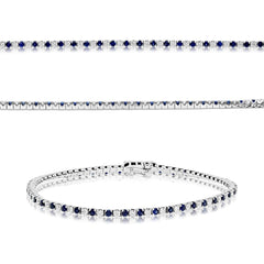 Evert Sapphire & Diamond Tennis Bracelet 2 CTW