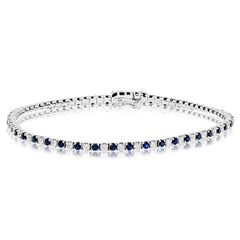 Evert Sapphire & Diamond Tennis Bracelet 2 CTW