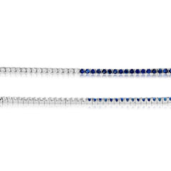 Evert Half Sapphire & Diamond Tennis Bracelet 2 CTW