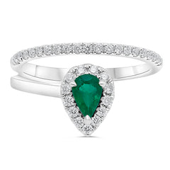 Goutte Emerald & Diamond Ring