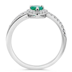 Goutte Emerald & Diamond Ring