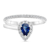 Goutte Sapphire & Diamond Ring