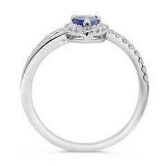 Goutte Sapphire & Diamond Ring