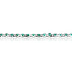 Oval Emerald & Diamond Bracelet