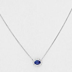 Vivide Sapphire & Diamond Necklace
