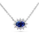 Vivide Sapphire & Diamond Necklace