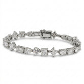 Multishape 12 CTW Labgrown Diamond Tennis Bracelet (Brazalete Multishape 12 CTW Diamante LabGrown)