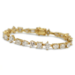 Multishape 12 CTW Labgrown Diamond Tennis Bracelet (Brazalete Multishape 12 CTW Diamante LabGrown)