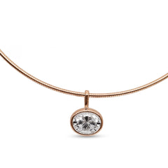 East West Bezel 2CTW Oval Labgrown Diamond Pendant (Dije Oval 2 CTW Diamante Labgrown)
