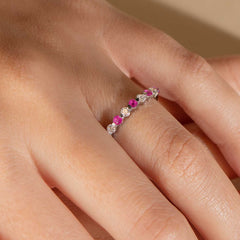 Cassandre Rubí & Diamante (Churumbela Pavé Uña Compartida)