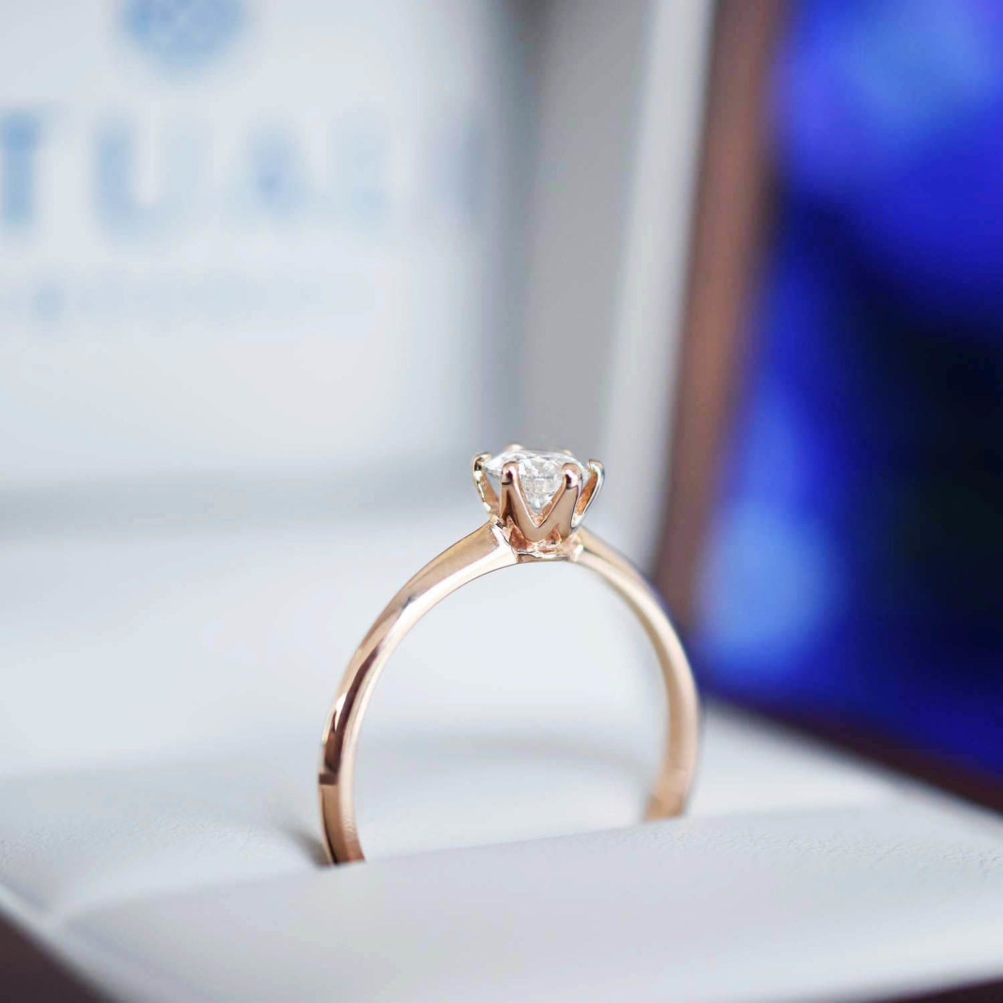 Crown Solitaire Engagement Ring