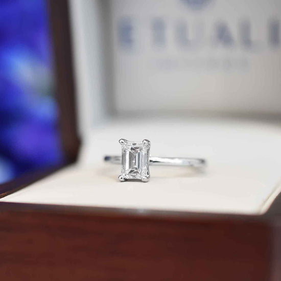 Emerald Cut Diamond Solitaire
