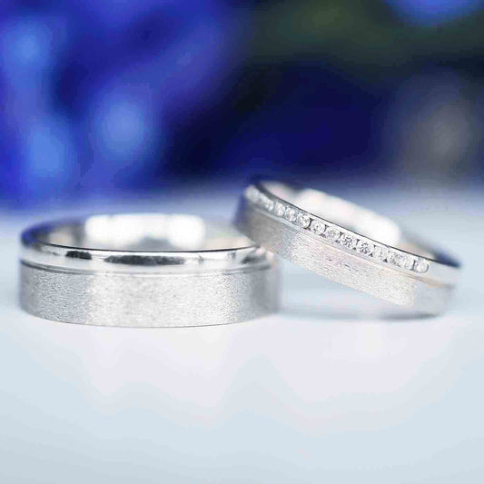 Matte 6mm & 4mm Wedding Bands