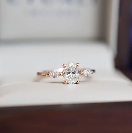 Oval Rose Gold Engagement Ring