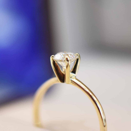 Petite Yellow Gold Solitaire