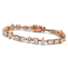 Multishape 12 CTW Labgrown Diamond Tennis Bracelet (Brazalete Multishape 12 CTW Diamante LabGrown)