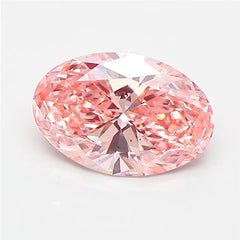 1.97ct Oval Lab Grown Diamond (Colour Fancy Intense Pink, Clarity VS2, IGI Certified)