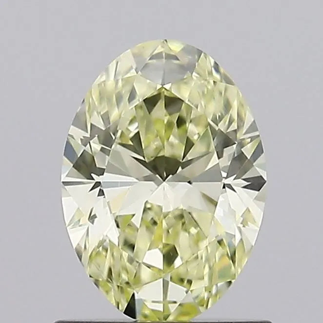 0.81ct Oval Natural Diamond (Colour Fancy Light Yellow, Clarity VS2, GIA Certified)