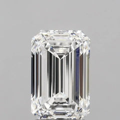 2.20 ct Emerald IGI certified Loose diamond, D color | VVS2 clarity