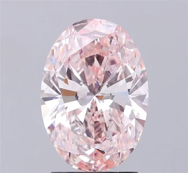 2.05ct Oval Lab Grown Diamond (Colour Fancy Pink, Clarity VVS1, IGI Certified)