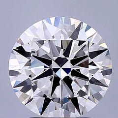 2.50ct Round Lab Grown Diamond (Colour D, Clarity VVS2, Cut EX, IGI Certified)