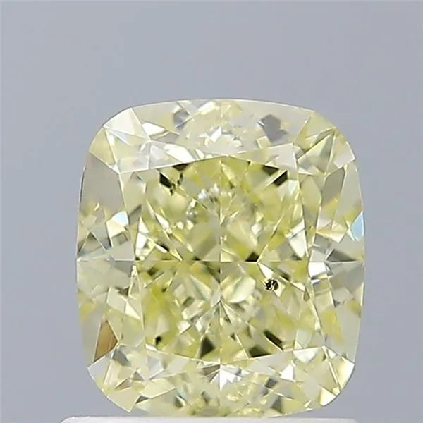 1.09ct Cushion modified Natural Diamond (Fancy Light Yellow, Clarity SI1, Cut GD, GIA)