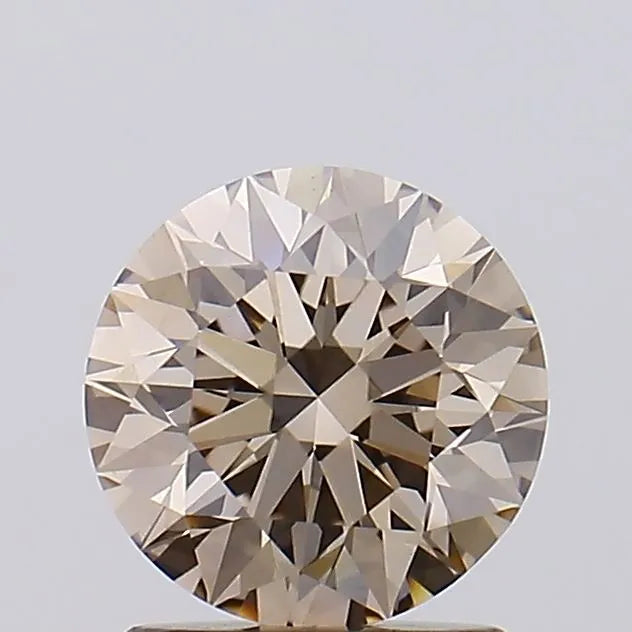 1.50ct Round Lab Grown Diamond (Colour Light Brown, Clarity VS1, Cut EX, IGI Certified)
