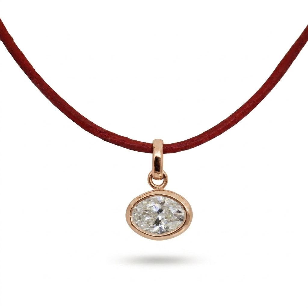 East West Bezel 3CTW Oval Labgrown Diamond Pendant (Dije Oval 3 CTW Diamante Labgrown) (Copia)