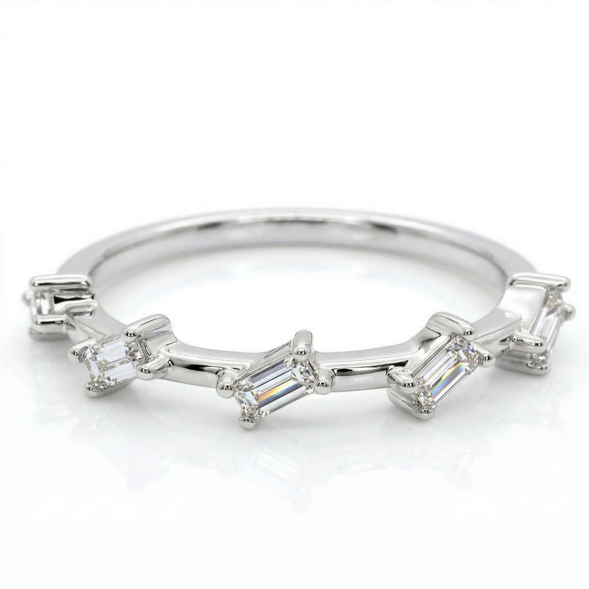 Baguette 5 Diamond Band (Alianza Baguette 5 Diamantes 0.50 CTW)