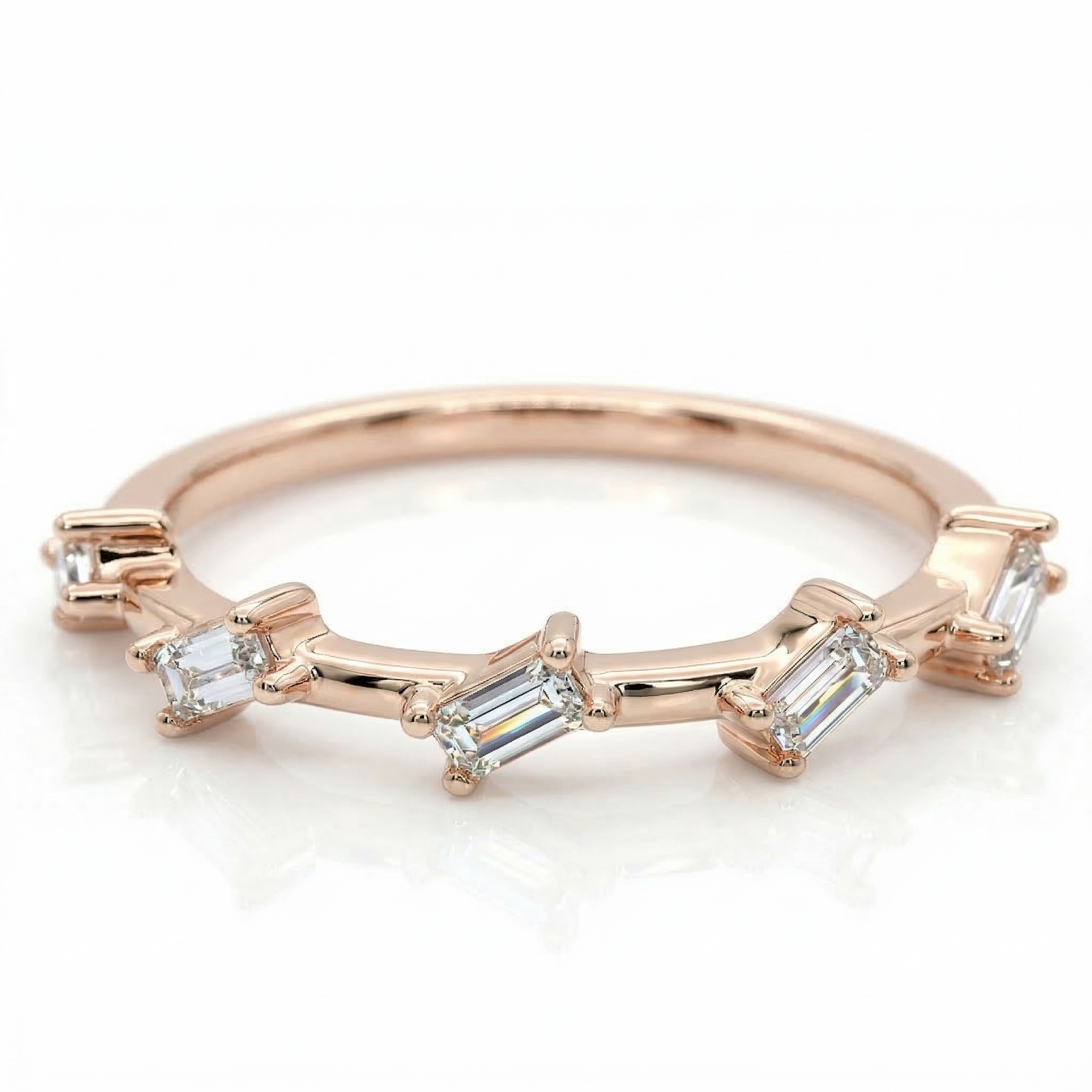 Baguette 5 Diamond Band (Alianza Baguette 5 Diamantes 0.50 CTW)