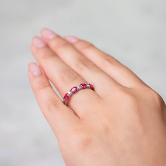 Clio Oval Ruby & Diamond Ring