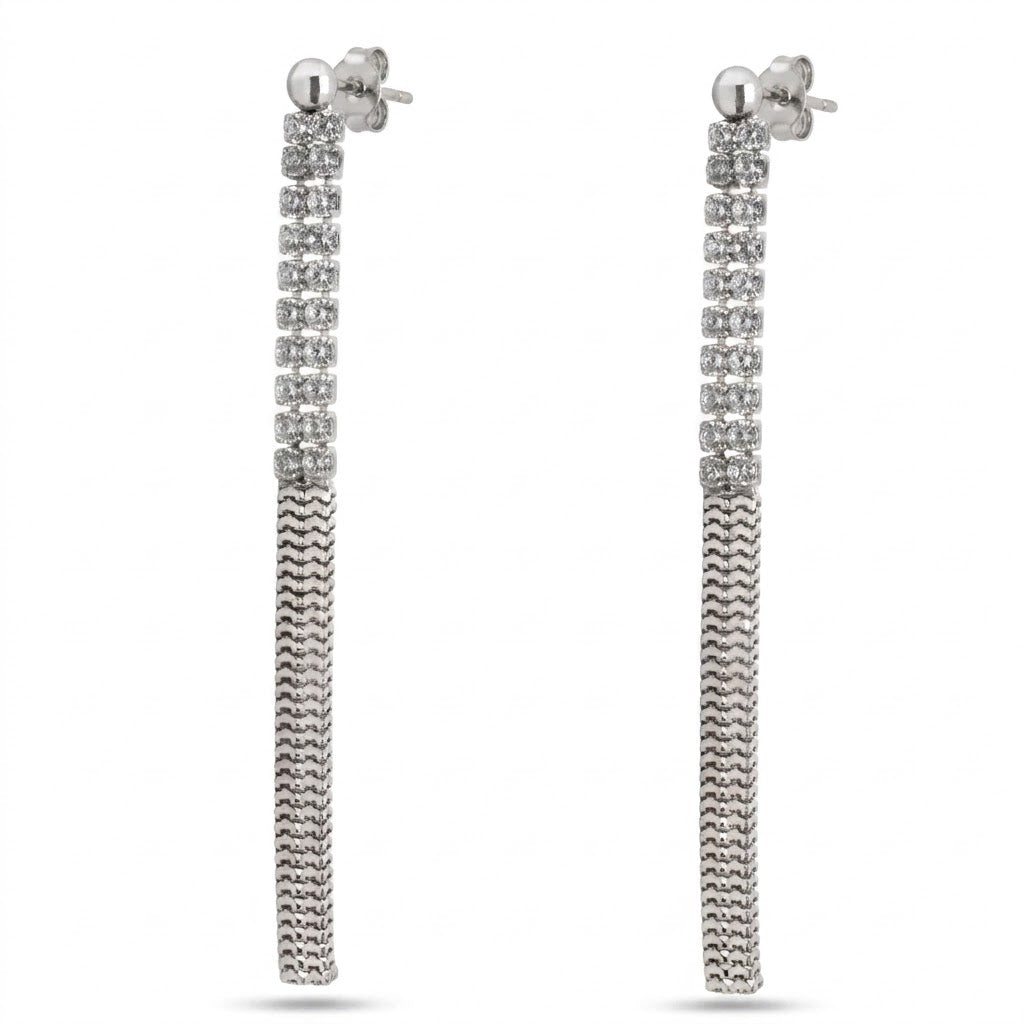 Cascade Diamond Earrings (Aretes Cascada con Diamante)