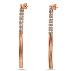 Cascade Diamond Earrings (Aretes Cascada con Diamante)