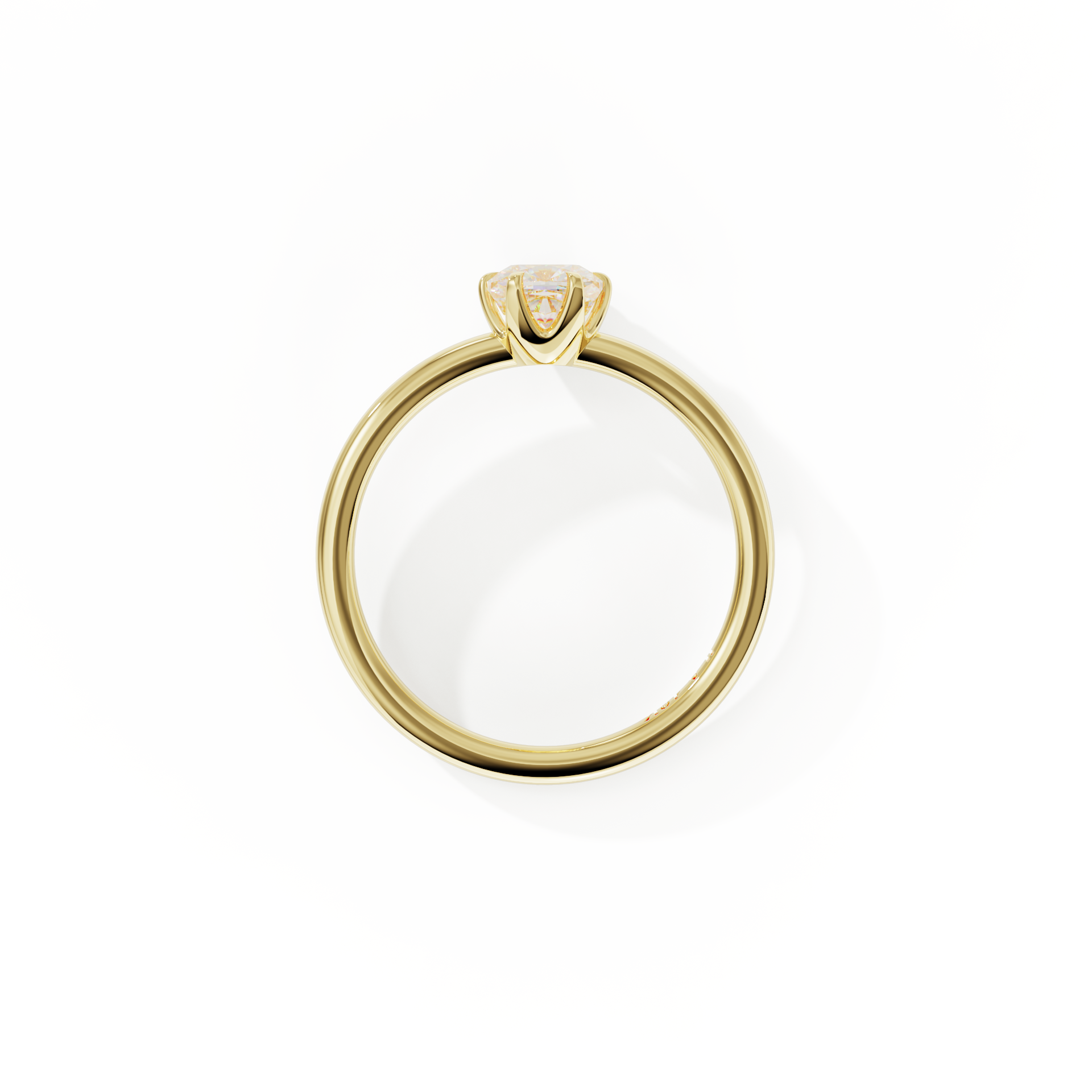 18K Yellow Gold Chispa Cushion Engagement Ring