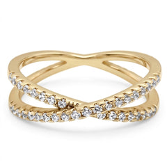 Crossed X Diamond Ring 0.50 CTW (Anillo Cruzado X 0.50 CTW)