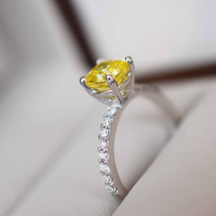 Étoilée Pavé Cojín 1.26 CT IGI Fancy Color