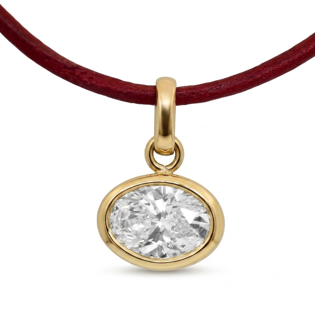 East West Bezel 3CTW Oval Labgrown Diamond Pendant (Dije Oval 3 CTW Diamante Labgrown) (Copia)