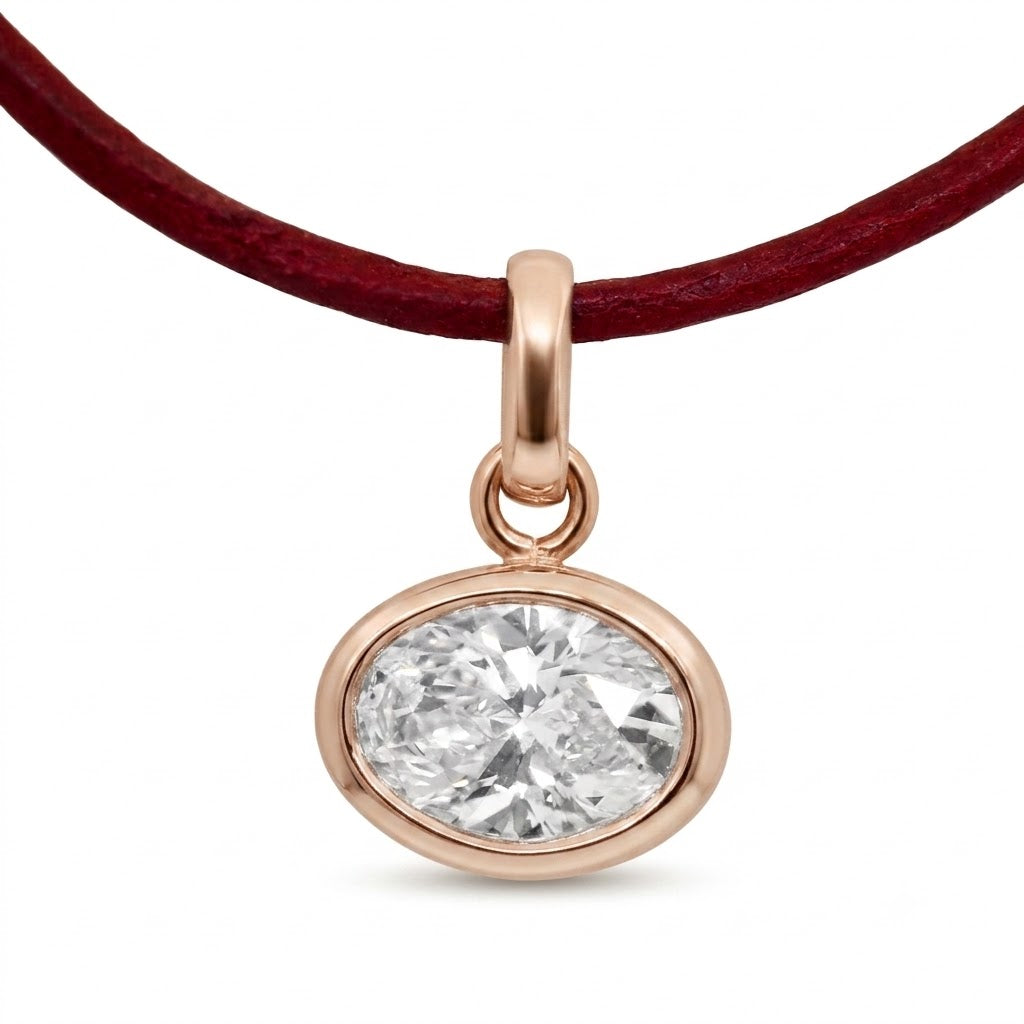 East West Bezel 3CTW Oval Labgrown Diamond Pendant (Dije Oval 3 CTW Diamante Labgrown) (Copia)